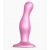 Розовая насадка Strap-On-Me Dildo Plug Curvy size M - Strap-on-me - купить с доставкой в Ноябрьске