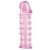 Гелевая розовая насадка на фаллос с шипами - 12 см. - Toyfa Basic - в Ноябрьске купить с доставкой