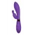 Фиолетовый вибратор Yonce с клиторальным зайчиком - 20,5 см. - Indeep