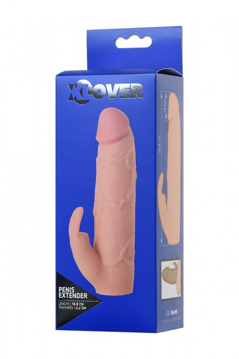 Телесная насадка Toyfa XLover для увеличения размера - 16,8 см. - ToyFa - в Ноябрьске купить с доставкой