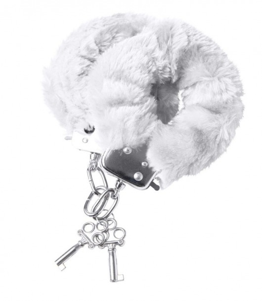 Наручники с белой меховой опушкой - ToyFa - купить с доставкой в Ноябрьске