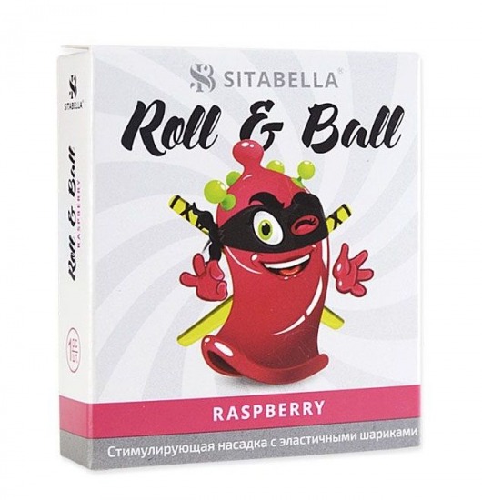 Стимулирующий презерватив-насадка Roll   Ball Raspberry - Sitabella - купить с доставкой в Ноябрьске