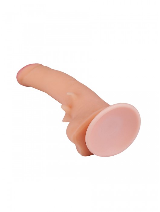 Телесный фаллоимитатор на присоске со стимулирующими усиками - 19 см. - LOVETOY (А-Полимер)