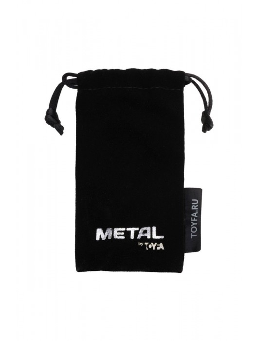 Серебристая коническая анальная пробка с красным кристаллом - 8 см. - ToyFa - купить с доставкой в Ноябрьске