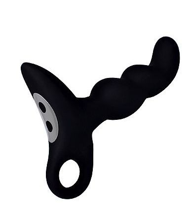 Черный силиконовый анальный вибромассажер-ёлочка Erokey - Erokay - в Ноябрьске купить с доставкой