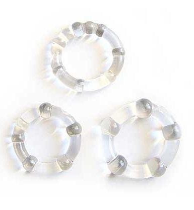 Набор из 3 прозрачных эрекционных колечек - Erowoman-Eroman - в Ноябрьске купить с доставкой