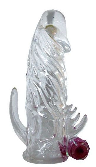 Закрытая прозрачная вибронасадка на пенис Crystal Sleeve Vibe - Erowoman-Eroman - в Ноябрьске купить с доставкой