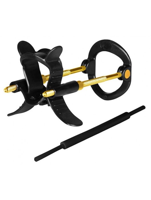 Черно-золотистый экстендер для пениса Sex Expert - Sex Expert - в Ноябрьске купить с доставкой