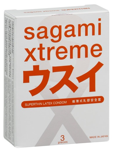 Ультратонкие презервативы Sagami Xtreme SUPERTHIN - 3 шт. - Sagami - купить с доставкой в Ноябрьске