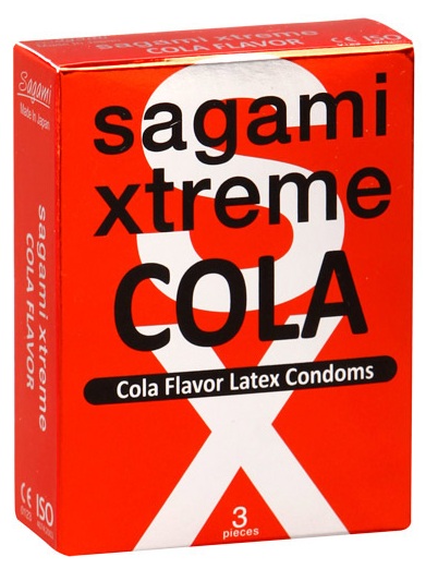 Ароматизированные презервативы Sagami Xtreme COLA - 3 шт. - Sagami - купить с доставкой в Ноябрьске