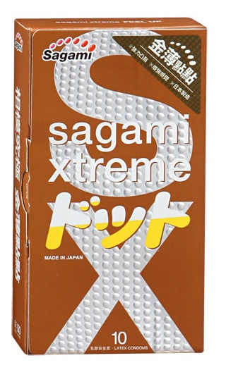 Презервативы Sagami Xtreme FEEL UP с точечной текстурой и линиями прилегания - 10 шт. - Sagami - купить с доставкой в Ноябрьске