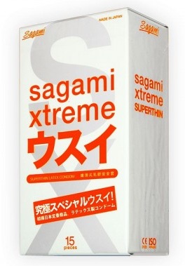 Ультратонкие презервативы Sagami Xtreme SUPERTHIN - 15 шт. - Sagami - купить с доставкой в Ноябрьске