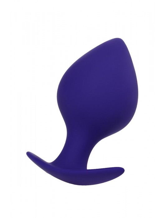 Фиолетовая силиконовая анальная пробка Glob - 10 см. - ToyFa