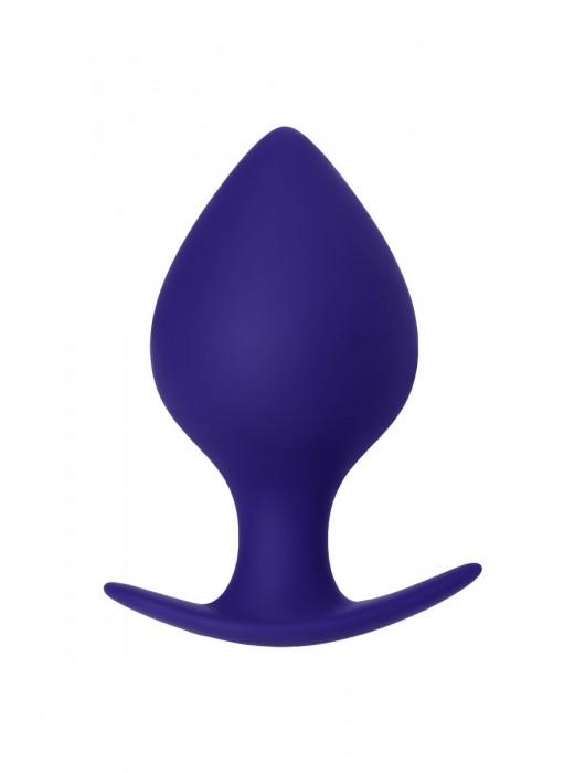 Фиолетовая силиконовая анальная пробка Glob - 10 см. - ToyFa