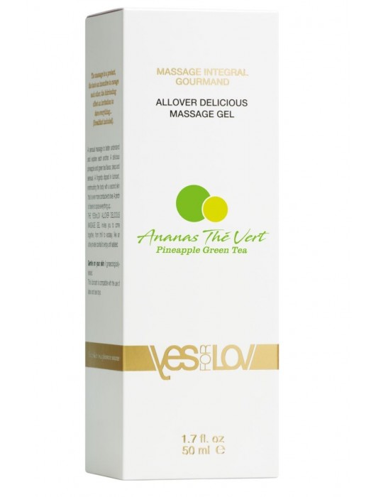 Универсальный массажный гель 3-в-1 Allover Delicious с ароматом ананаса и зеленого чая - 50 мл. - YESforLOV - купить с доставкой в Ноябрьске