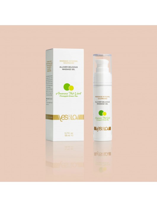 Универсальный массажный гель 3-в-1 Allover Delicious с ароматом ананаса и зеленого чая - 50 мл. - YESforLOV - купить с доставкой в Ноябрьске