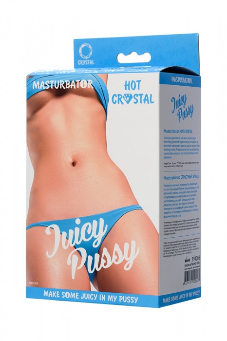 Прозрачный реалистичный мастурбатор Juicy Pussy Hot Crystal - ToyFa - в Ноябрьске купить с доставкой