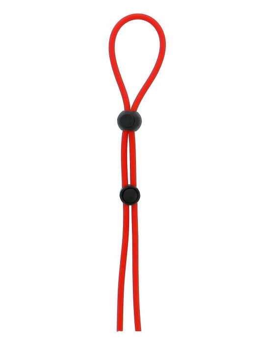 Красное лассо на пенис с двумя бусинами STRETCHY LASSO CAGE - Dream Toys - в Ноябрьске купить с доставкой