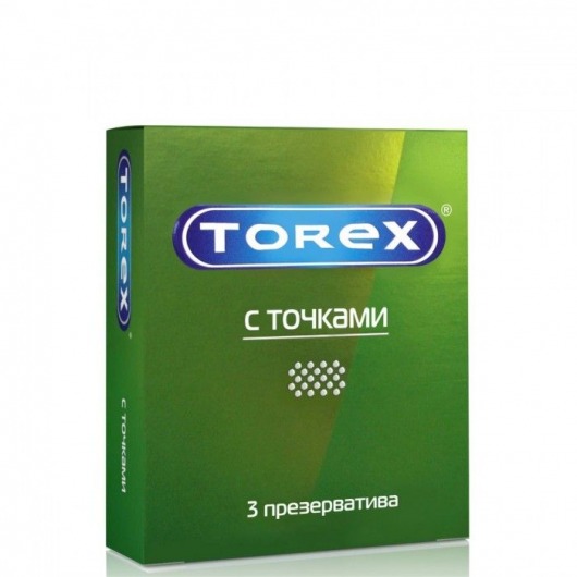 Текстурированные презервативы Torex  С точками  - 3 шт. - Torex - купить с доставкой в Ноябрьске