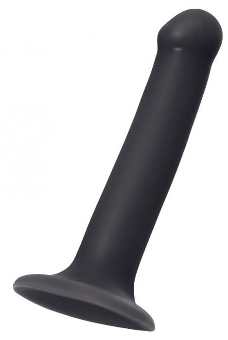 Черный фаллос на присоске Silicone Bendable Dildo M - 18 см. - Strap-on-me - купить с доставкой в Ноябрьске