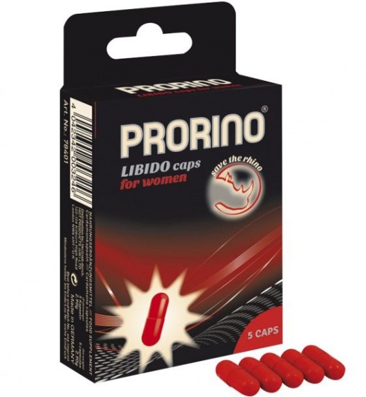 БАД для женщин ero black line PRORINO Libido Caps - 5 капсул - Ero - купить с доставкой в Ноябрьске