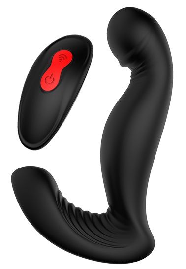 Черный вибромассажер простаты SWIRLING P-PLEASER - Dream Toys - в Ноябрьске купить с доставкой