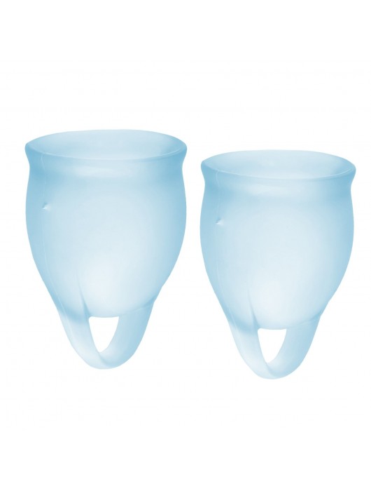 Набор голубых менструальных чаш Feel confident Menstrual Cup - Satisfyer - купить с доставкой в Ноябрьске