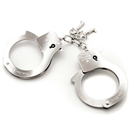 Металлические наручники Metal Handcuffs - Fifty Shades of Grey - купить с доставкой в Ноябрьске