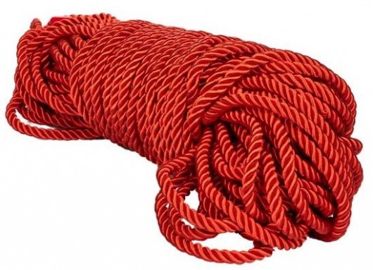 Красная веревка для связывания BDSM Rope - 30 м. - California Exotic Novelties - купить с доставкой в Ноябрьске