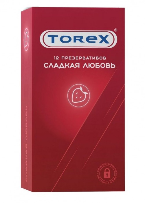 Презервативы Torex  Сладкая любовь  с ароматом клубники - 12 шт. - Torex - купить с доставкой в Ноябрьске