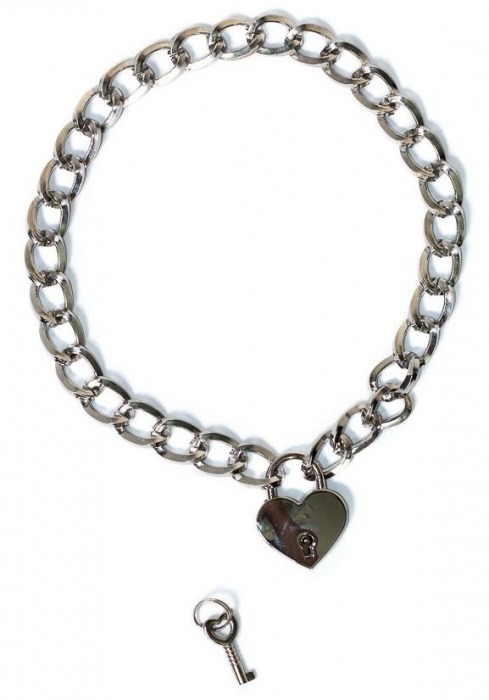 Серебристый ошейник Embrace с ключиком - Lola Games - купить с доставкой в Ноябрьске