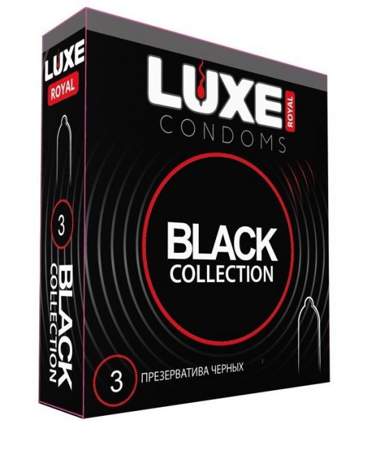 Черные презервативы LUXE Royal Black Collection - 3 шт. - Luxe - купить с доставкой в Ноябрьске