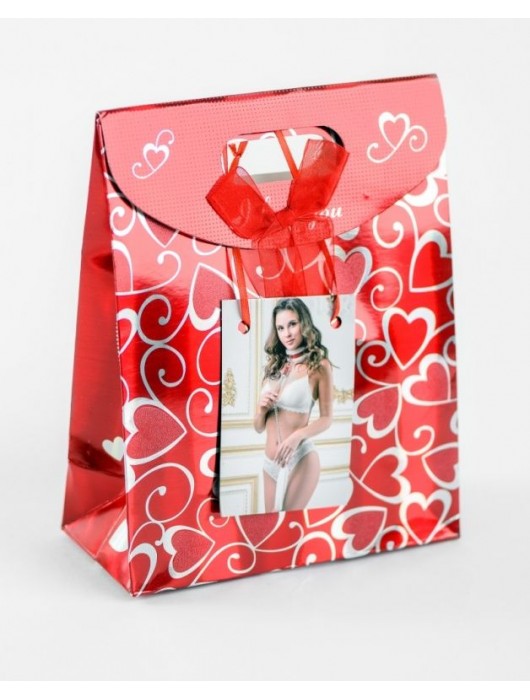 Бело-красный ошейник из натуральной кожи с нежным мехом - БДСМ Арсенал - купить с доставкой в Ноябрьске