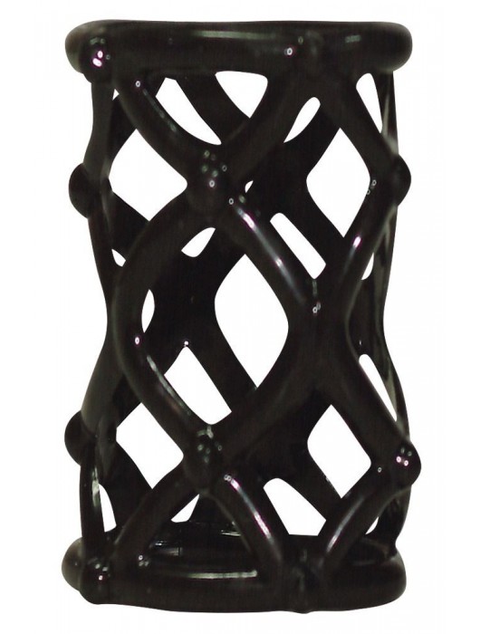 Чёрная насадка-сетка на пенис Orgasmus Wunder - Orion - в Ноябрьске купить с доставкой