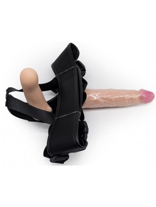 Реалистичный страпон Woman Midi с вагинальной пробкой - 19 см. - LOVETOY (А-Полимер) - купить с доставкой в Ноябрьске