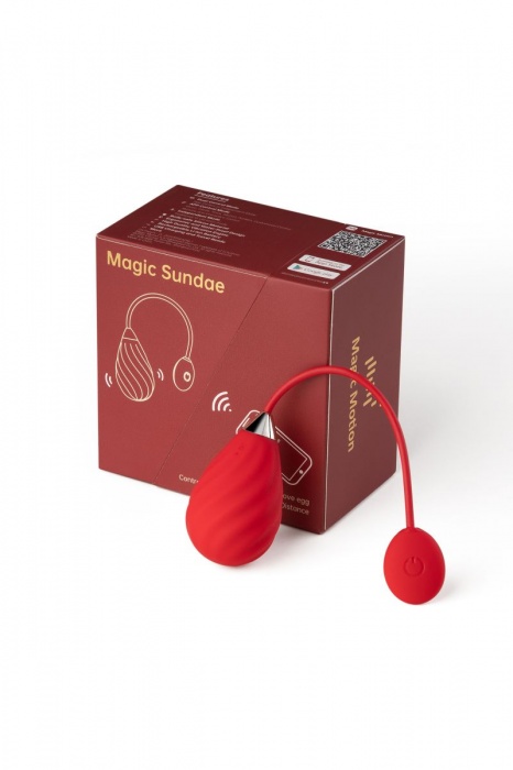 Красное виброяйцо Magic Motion Sundae - Magic Motion