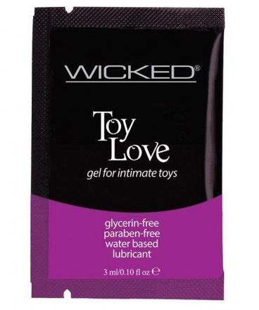 Лубрикант на водной основе для использования с игрушками WICKED Toy Love - 3 мл. - Wicked - купить с доставкой в Ноябрьске