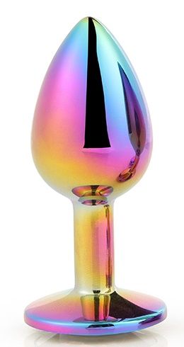 Голографическая анальная втулка с радужным кристаллом - 7,1 см. - Dream Toys - купить с доставкой в Ноябрьске