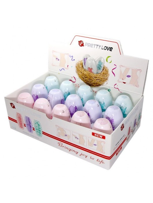 Набор из 15 мини-мастурбаторов Fantastic Egg Hard Boiled - Baile - в Ноябрьске купить с доставкой