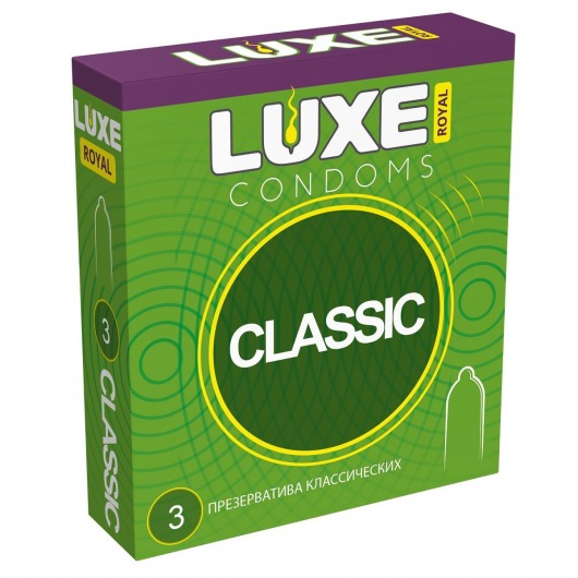 Гладкие презервативы LUXE Royal Classic - 3 шт. - Luxe - купить с доставкой в Ноябрьске