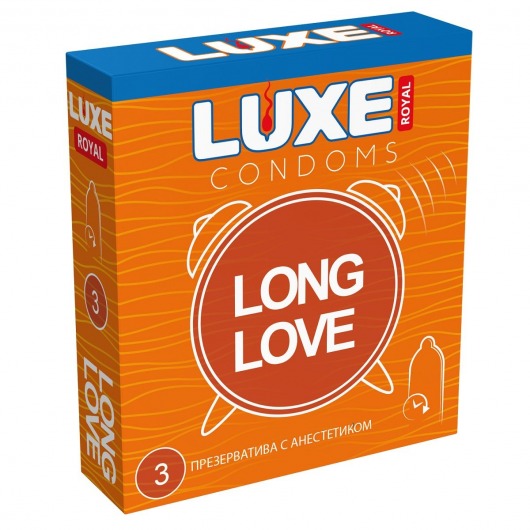 Презервативы с продлевающим эффектом LUXE Royal Long Love - 3 шт. - Luxe - купить с доставкой в Ноябрьске