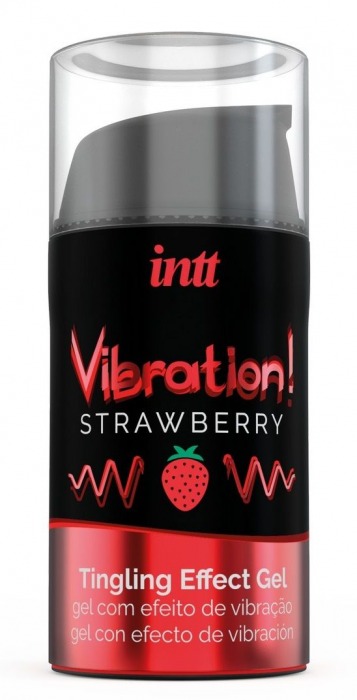 Жидкий интимный гель с эффектом вибрации Vibration! Strawberry - 15 мл. - INTT - купить с доставкой в Ноябрьске