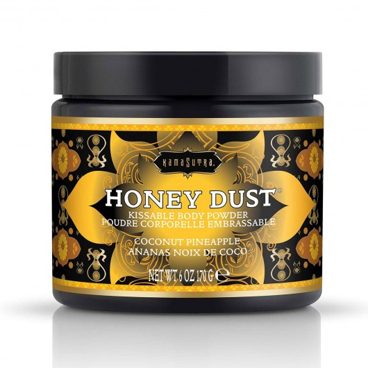 Пудра для тела Honey Dust Body Powder с ароматом кокоса и ананаса - 170 гр. - Kama Sutra - купить с доставкой в Ноябрьске