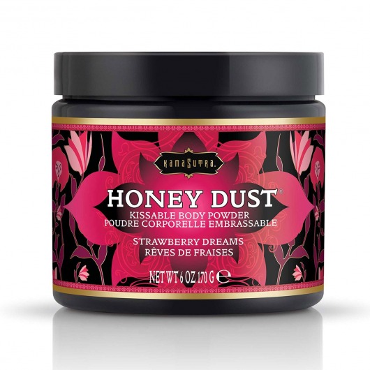 Пудра для тела Honey Dust Body Powder с ароматом клубники - 170 гр. - Kama Sutra - купить с доставкой в Ноябрьске