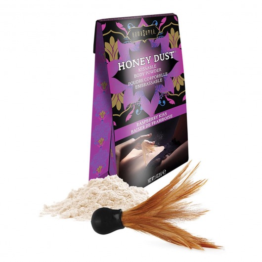 Пудра для тела Honey Dust Body Powder с ароматом малины - 28 гр. - Kama Sutra - купить с доставкой в Ноябрьске