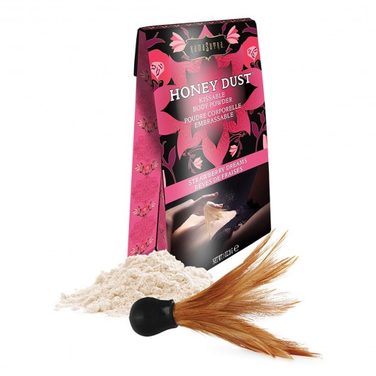 Пудра для тела Honey Dust Body Powder с ароматом клубники - 28 гр. - Kama Sutra - купить с доставкой в Ноябрьске