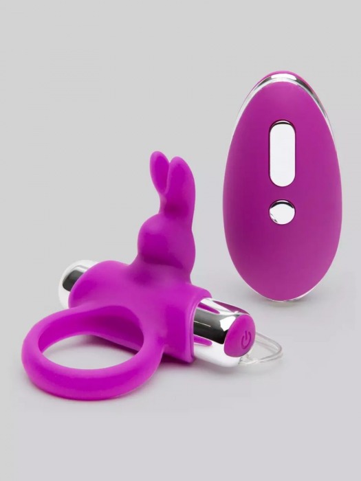 Лиловое виброкольцо с пультом ДУ Remote Control Cock Ring - Happy Rabbit - в Ноябрьске купить с доставкой