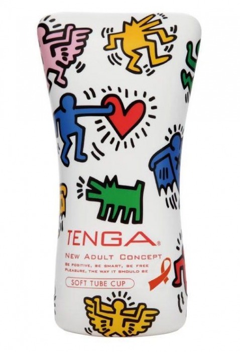 Мастурбатор-туба Keith Haring Soft Tube CUP - Tenga - в Ноябрьске купить с доставкой