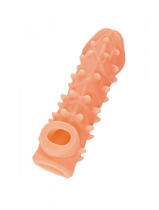 Телесная закрытая насадка с пупырышками Cock Sleeve Size L - 17,6 см. - KOKOS - в Ноябрьске купить с доставкой