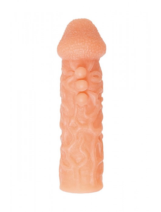 Телесная закрытая насадка с шершавой головкой Cock Sleeve Size S - 13,8 см. - KOKOS - в Ноябрьске купить с доставкой